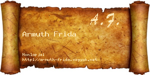 Armuth Frida névjegykártya